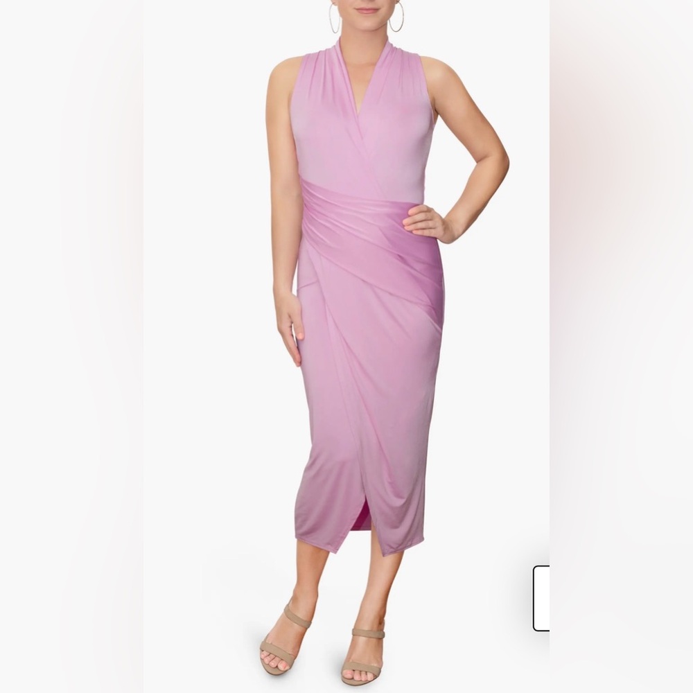 RACHEL Rachel Roy.Women’s  Dress Wrap V-neck; Midi silhouette Size XS Sleeveless
